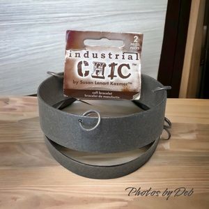 💖3 FOR $15💖 Industrial Chic 2 silver tone bracelet bases - add charms,  etc